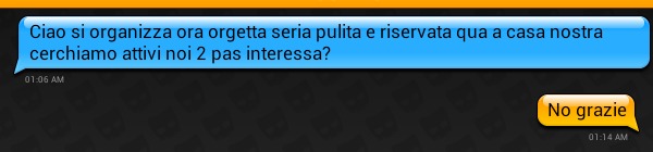 Proporre orgette serie e pulite e riservate, su Grindr